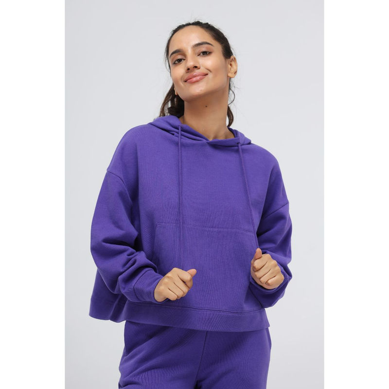 NeceSera Deep Purple Terry Travel Hoodie (L)