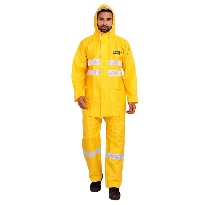 The Clownfish Bike Raincoat with Hood Top & Bottom set Yellow (Set of 2) (2XL)