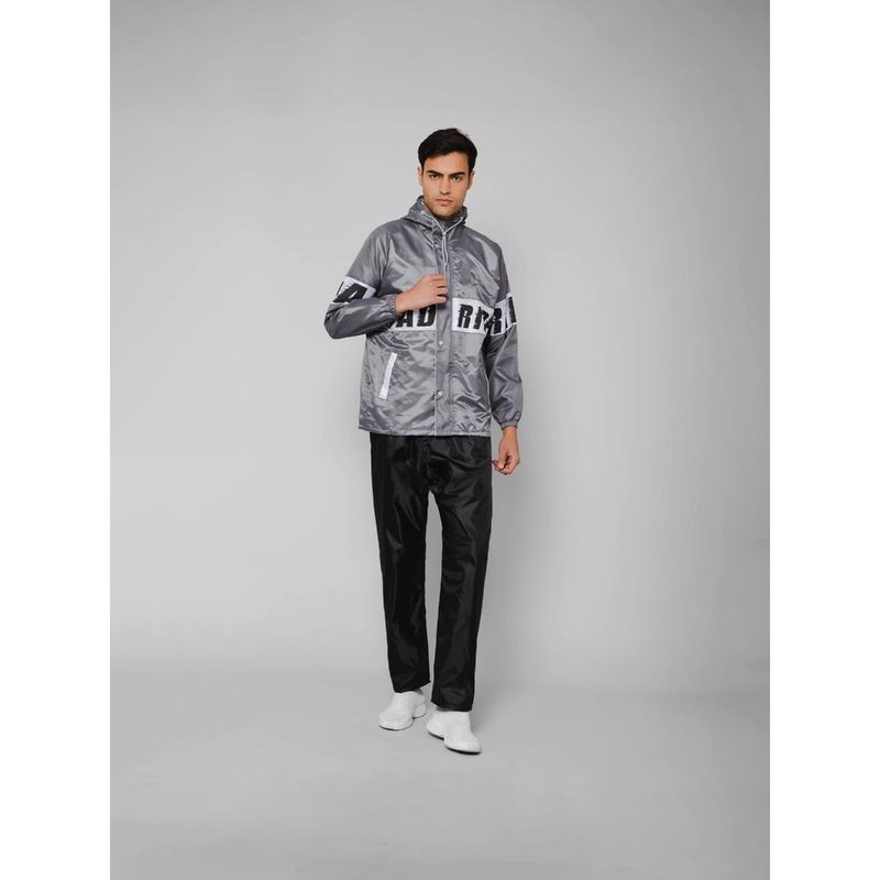 The Clownfish Reversible Bike Raincoat with Pant for Men-Black (Set of 2) (2XL)