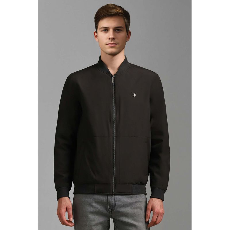 Louis Philippe Olive Solid Regular Fit Jacket (S)