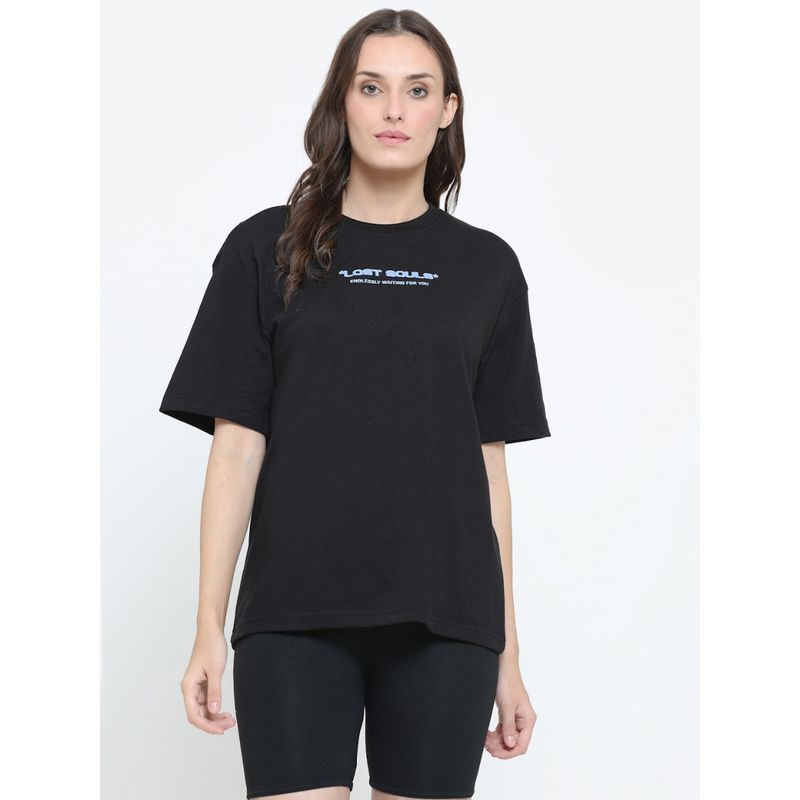 Ambitious All the time import EVERDION Black Drop Shoulder Oversized Lost Soul T-shirt (L): Buy EVERDION  Black Drop Shoulder Oversized Lost Soul T-shirt (L) Online at Best Price in  India | Nykaa
