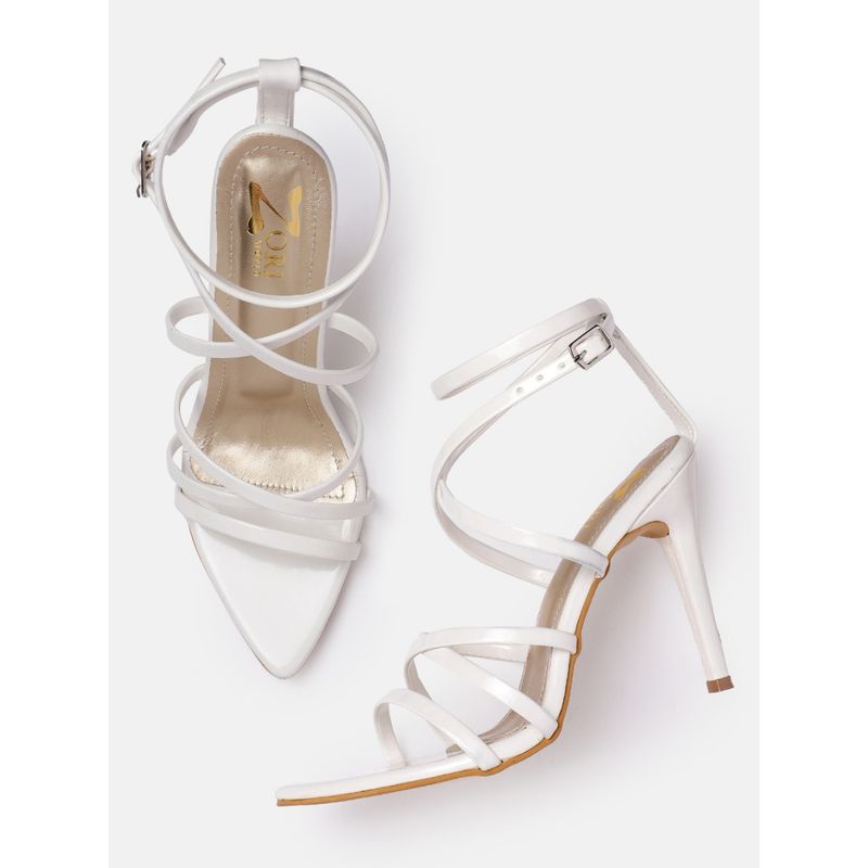 Zori World Fantasy Strappy White Heels (EURO 35)