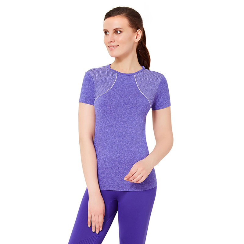 Amante Purple Seamless Fitness T-Shirt (S)