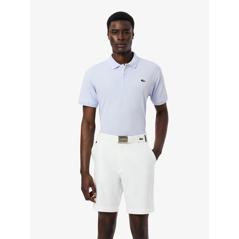 Lacoste Men Blue Heat Regulating Mini Pique Golf Polo Shirt (S)