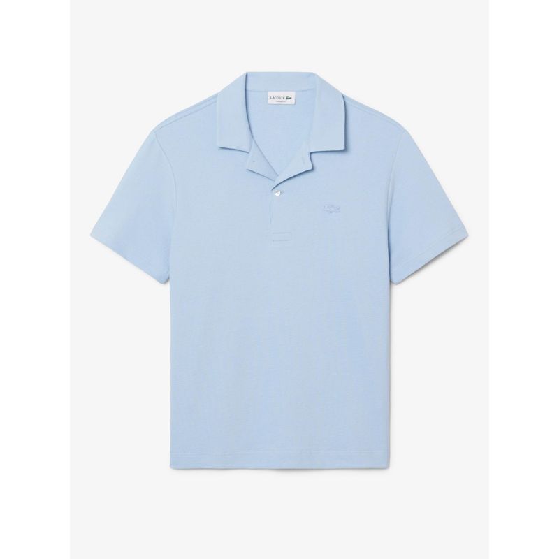 Lacoste Men Blue Classic Fit Textured Polo Shirt (S)