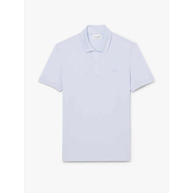 Lacoste Men Blue Slim Fit Jacquard Branded Pique Polo Shirt (S)