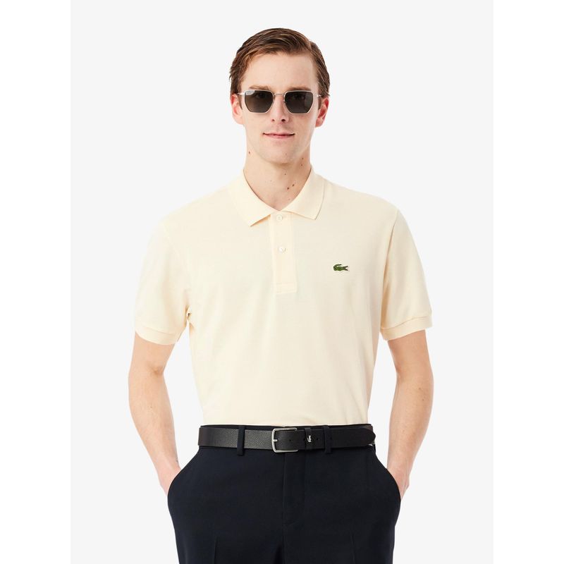 Lacoste Men Beige Classic Fit L.12.12 LIGHT Pique Polo Shirt (S)