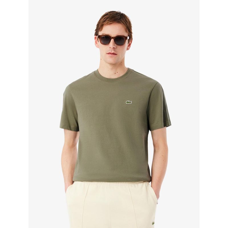 Lacoste Men Green Branded Stripe Band T-shirt (S)