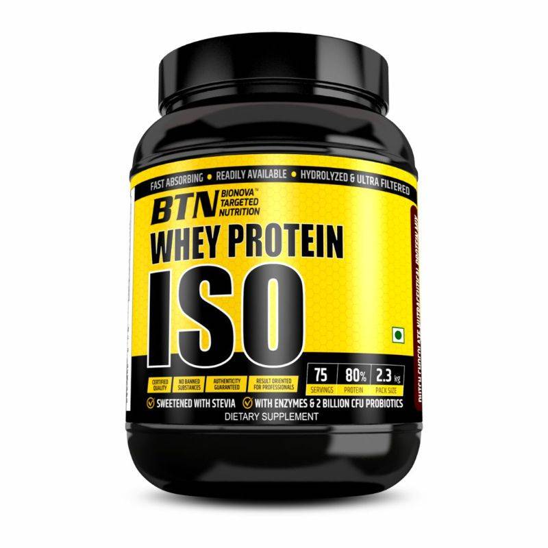 Buy BTN Sports 100% Whey Protein Isolate With Digestive Enzymes ...