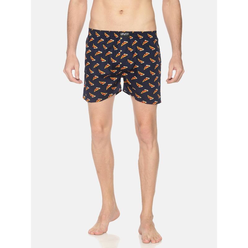 SHOWOFF Men's Cotton Casual Printed Boxers - Blue (M)