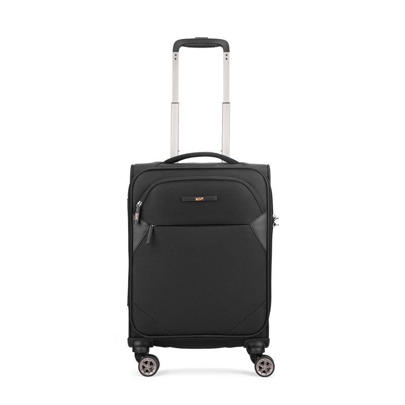 Buy VIP Cabin Trolley with 8 Wheels on Suitcase 360 Degree Spin Black Luggage Bag Online