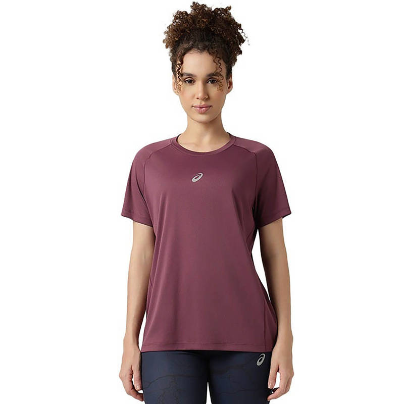 ASICS Wine Flow Line Raglan Ss T-Shirt (XS)