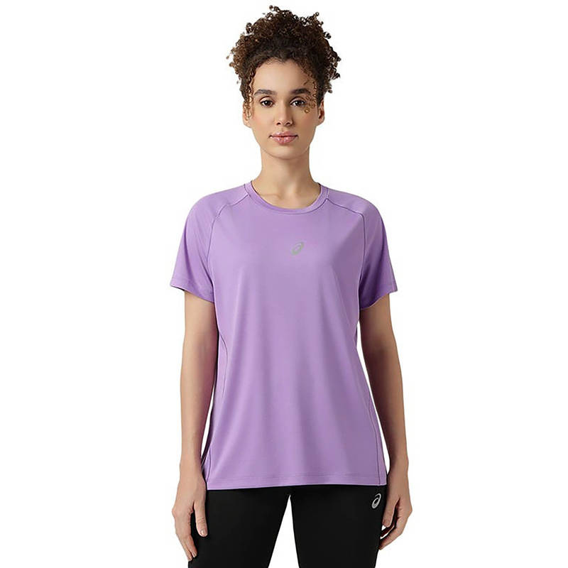 ASICS Purple Flow Line Raglan Ss T-Shirt (XS)
