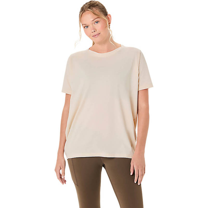 ASICS Beige Nagino Oversized Short Sleeve T-Shirt (XS)