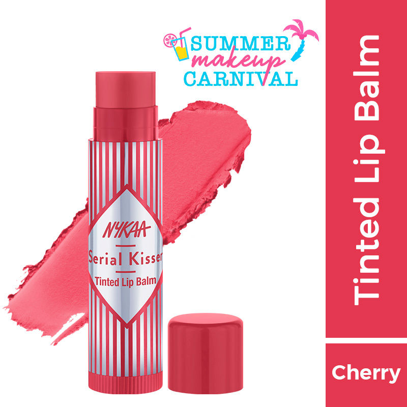 Nykaa Serial Kisser Moisturising Tinted Lip Balm With Shea Butter & Vitamin E - Cherry