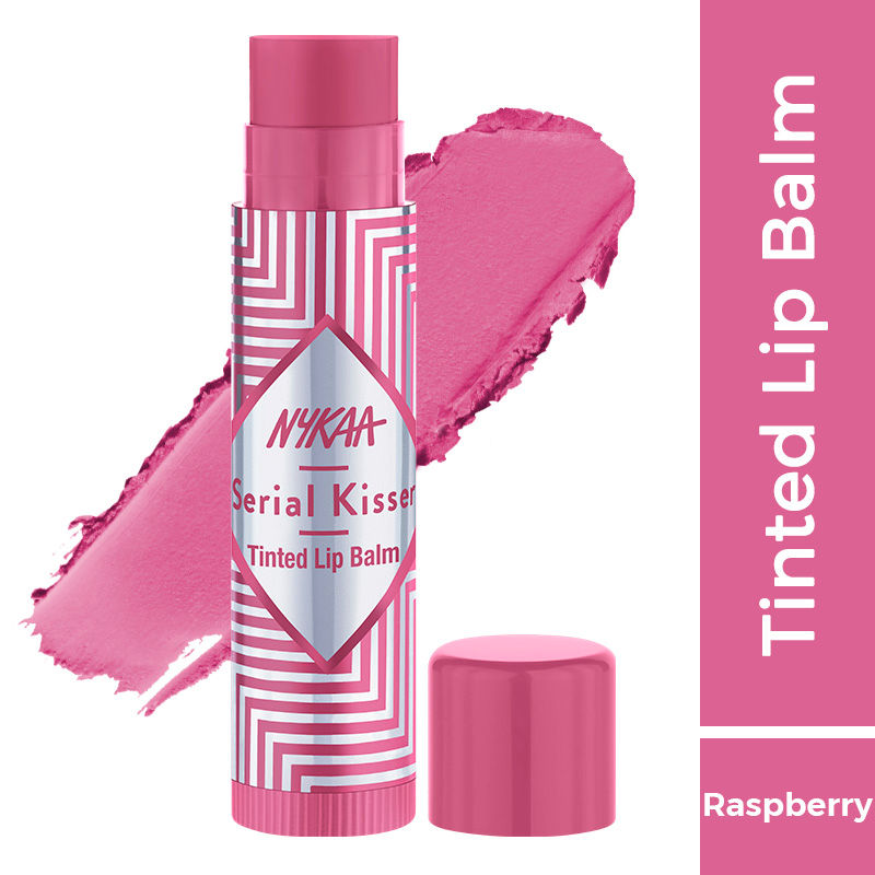 Nykaa Serial Kisser Moisturising Tinted Lip Balm With Shea Butter & Vitamin E - Raspberry