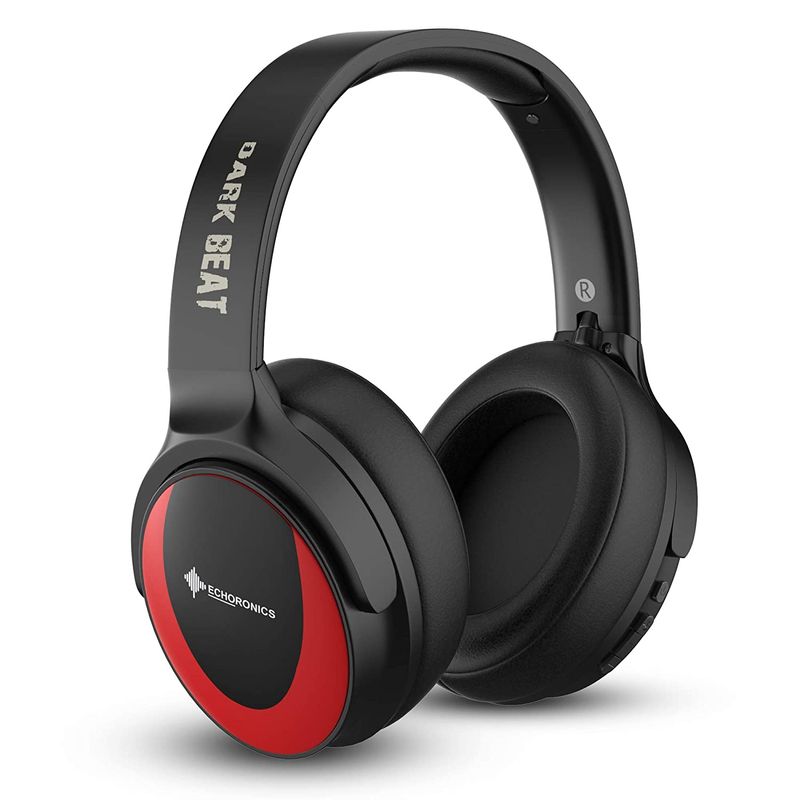 MevoFit Dark Beat Wireless Bluetooth Headphones  red 