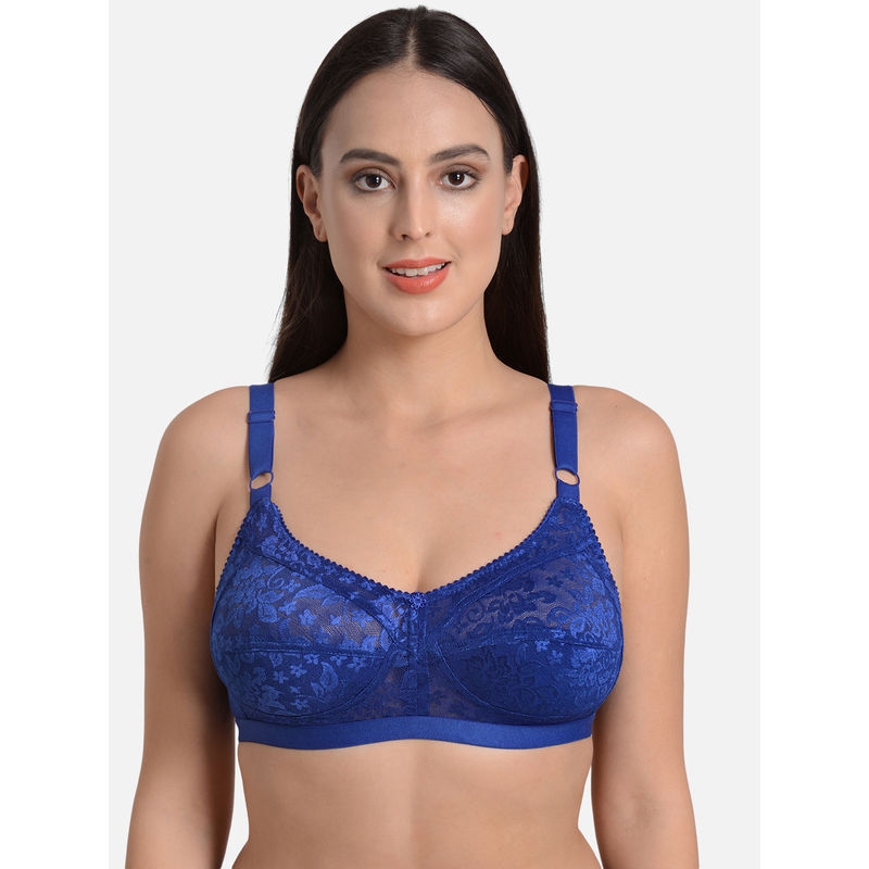Mod & Shy Non-Wired Non Padded Full Coverage Bra - Blue (32B)