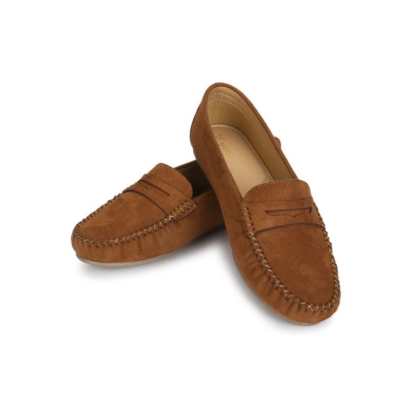 Yoho Tan Bliss Comfortable Loafers for Women (UK 4)