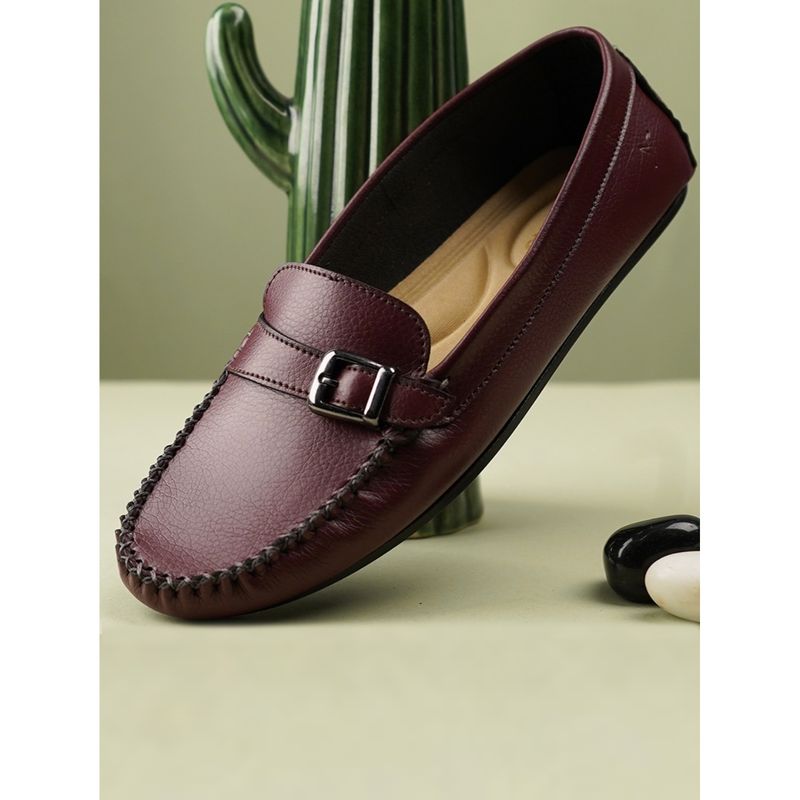 Yoho Wine Bliss Comfortable Loafers for Women (UK 4)