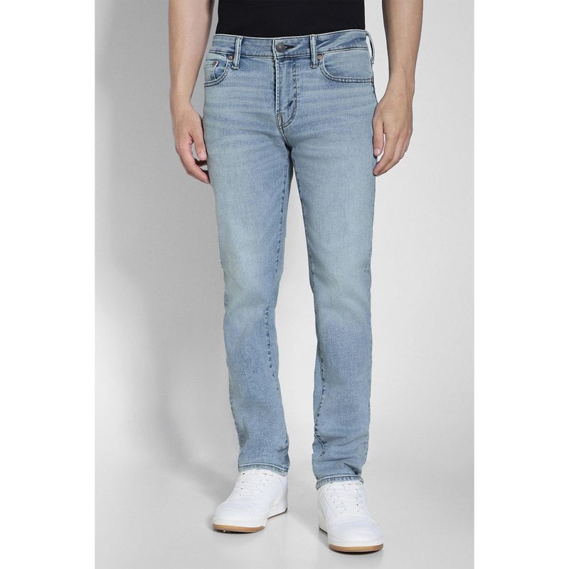American Eagle Men Blue Airflex Slim Straight Jean (29)