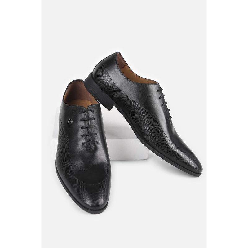 Louis Philippe Black Lace Up Shoes (UK 9)