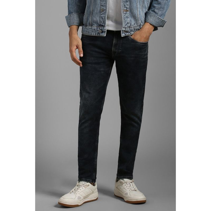 Louis Philippe Men Black Dark Smart Fit Jeans (38)