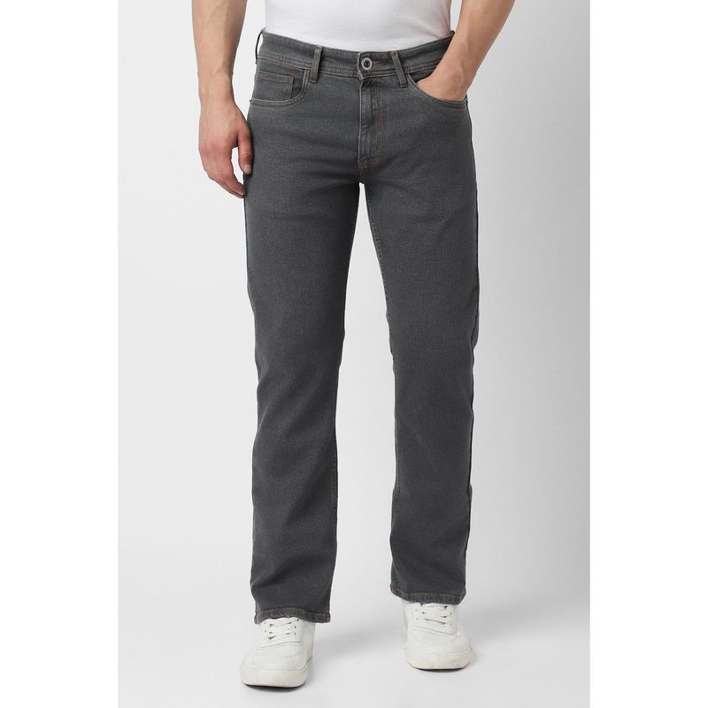 Peter England Men Grey Mid Wash Regular Fit Jeans (28)