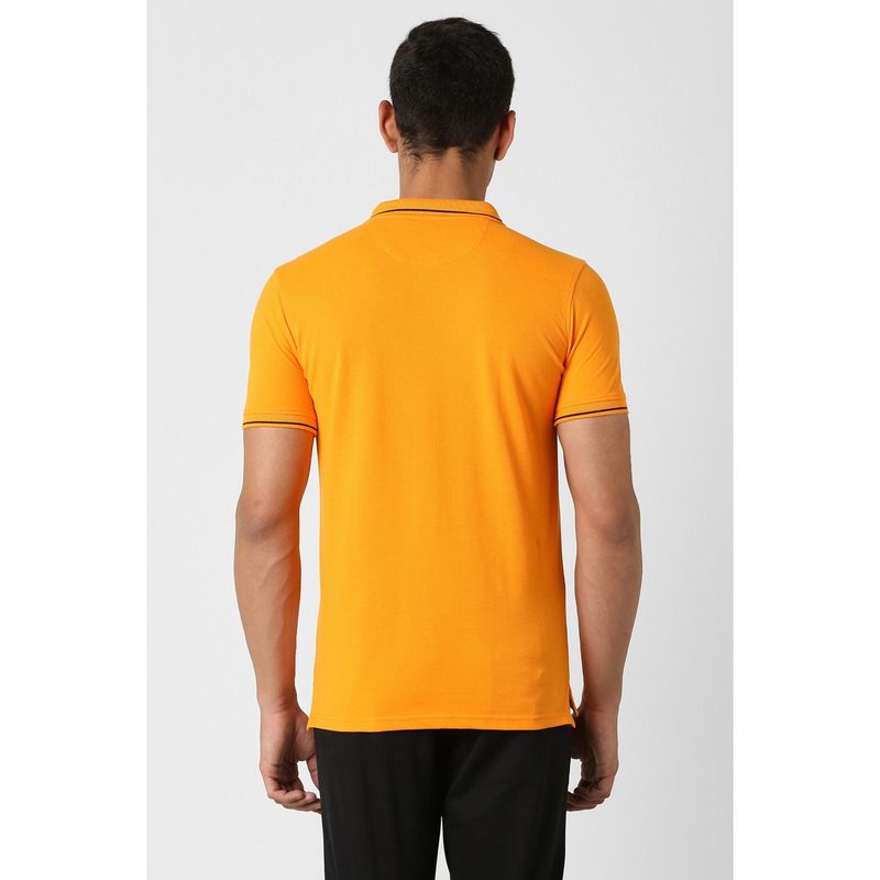 Van Heusen Orange Polo T-Shirt (M)