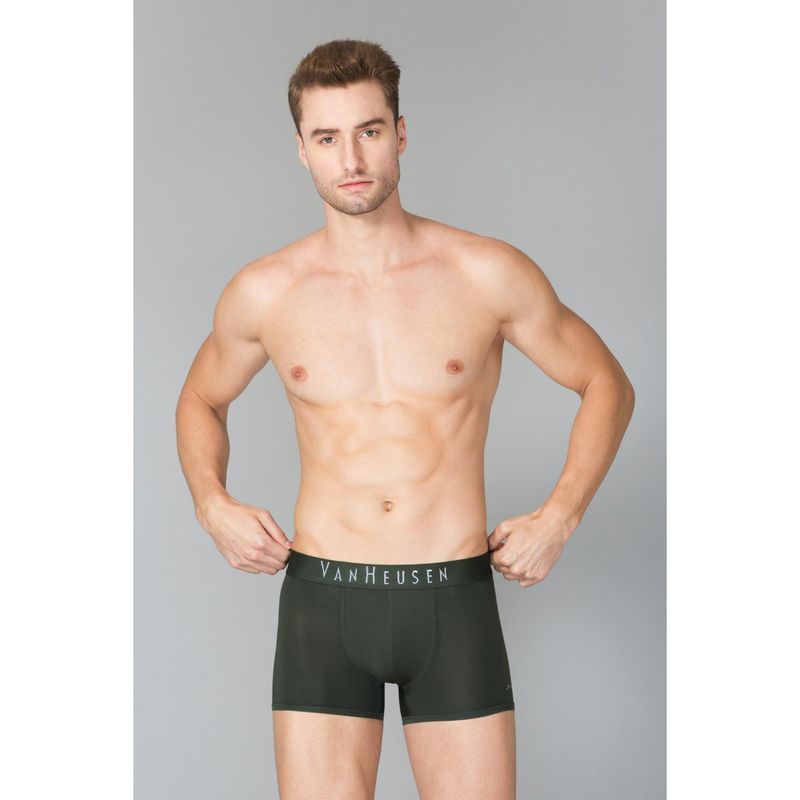 Van Heusen Men Swift Dry & Breathable AIR Series Active Trunks - Olive Forest (XL)