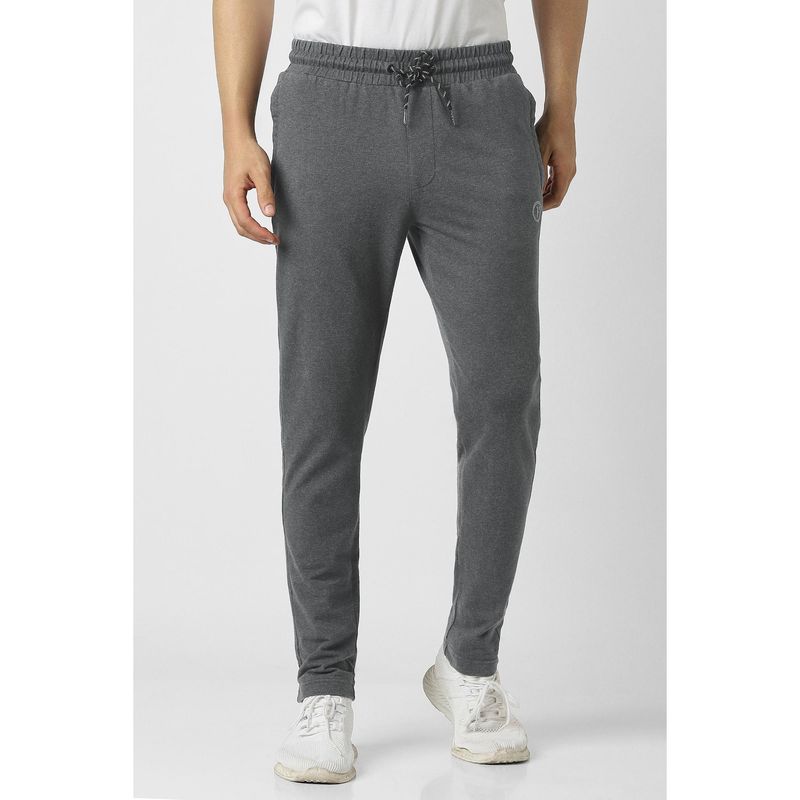 Van Heusen Men Grey Textured Casual Track Pant (30)