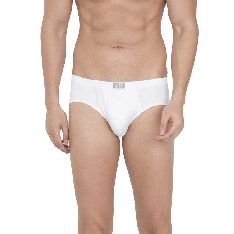 Jockey White PocoT Brief Pack of 3 - Style Number- 8035 (M)