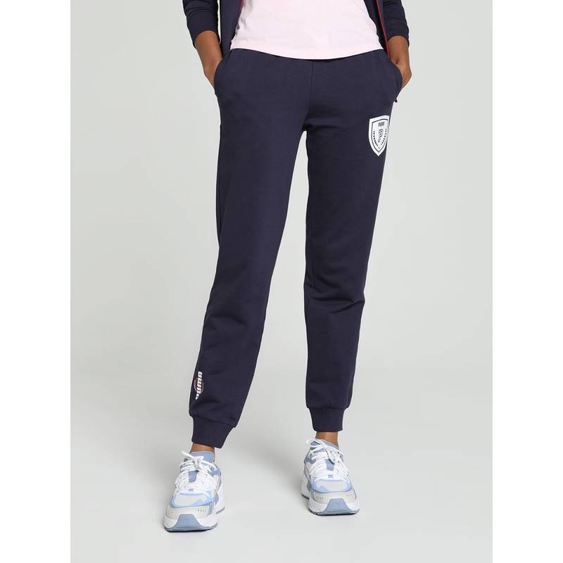 Puma Graphic CH Women Blue Joggers (XS)