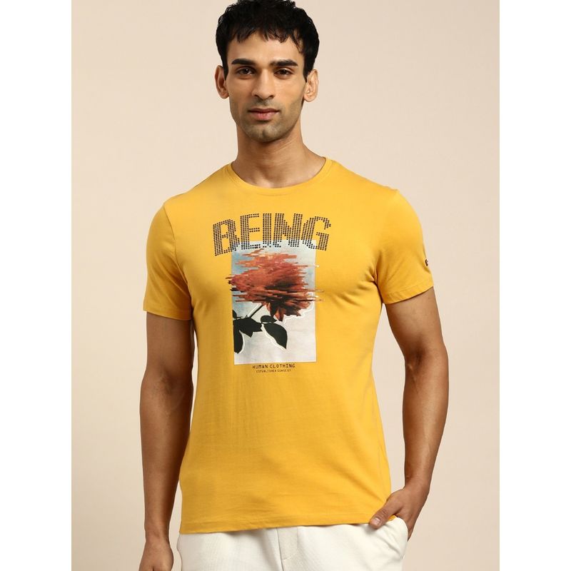 Being Human Men T-Shirt Yellow (S)