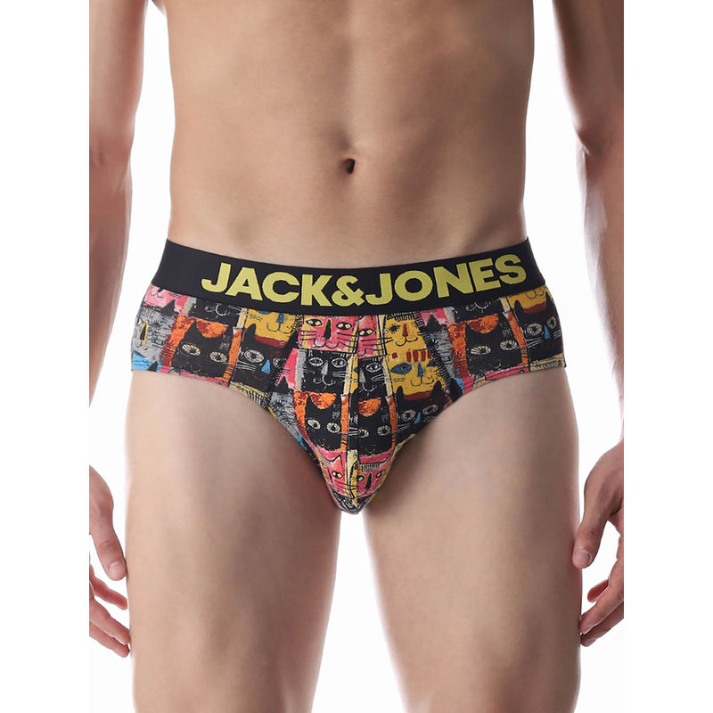 Jack & Jones Men Printed Black Brief (M)