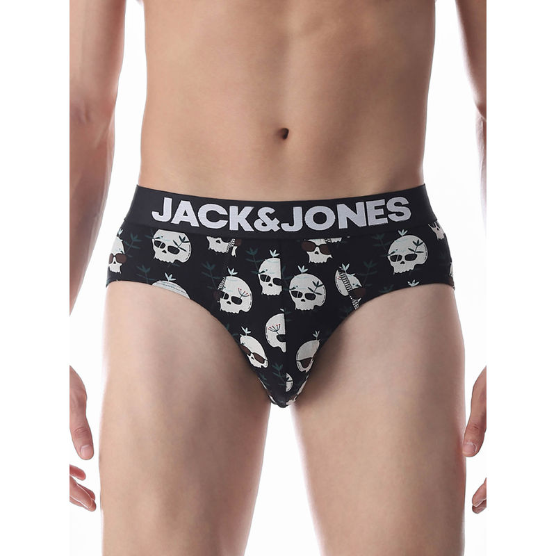 Jack & Jones Men Printed Black Brief (M)