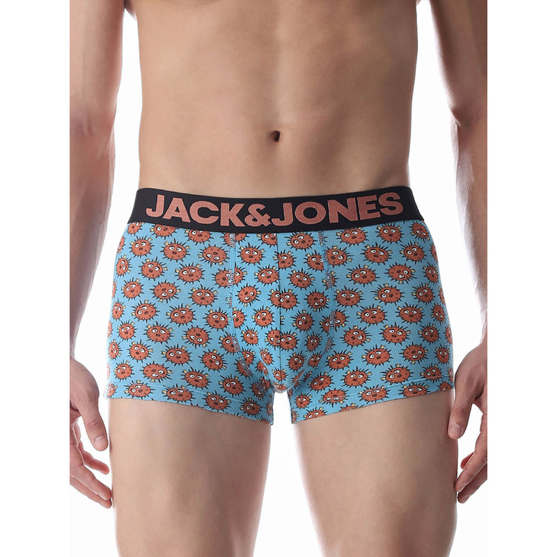 Jack & Jones Men Printed Blue Trunk (S)