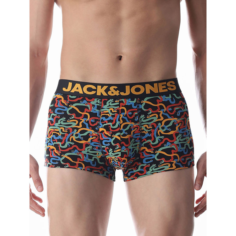 Jack & Jones Men Printed Black Trunk (S)