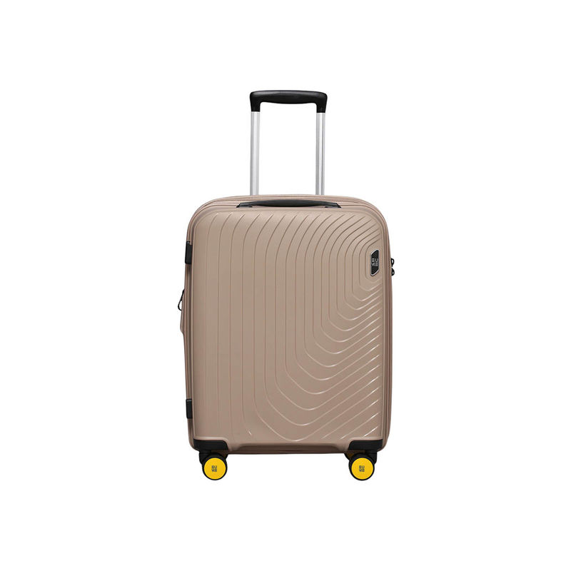 EUME Wanderer Cabin Luggage Trolley Bags for Travel Champagne Gold (S)