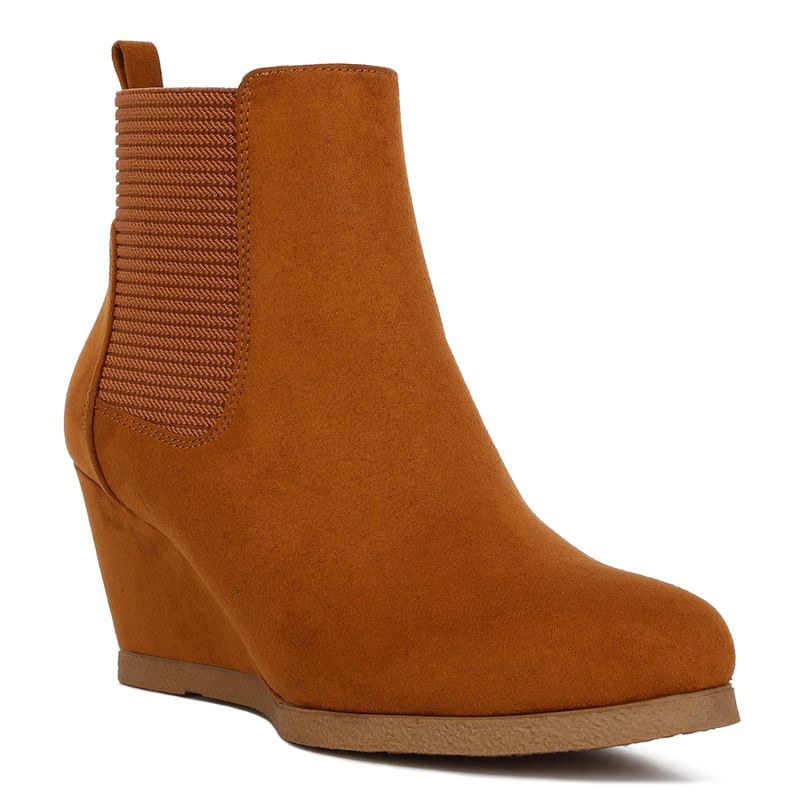London Rag Wedge Heel Ankle Length Boots (EURO 39)