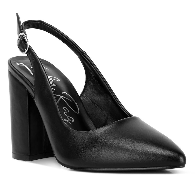 London Rag Creidne Block Heel Pointed Toe Sandals (EURO 38)