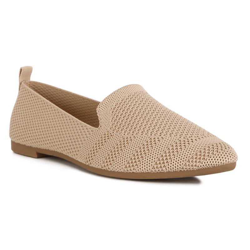 London Rag Knit Textile Solid Ballet Flats (EURO 36)