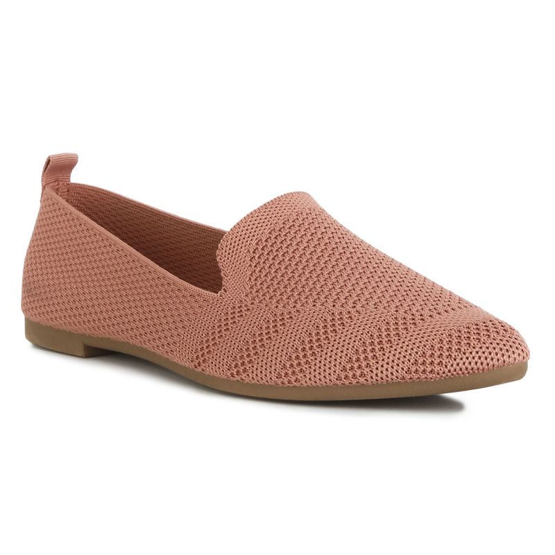 London Rag Knit Textile Solid Ballet Flats (EURO 40)