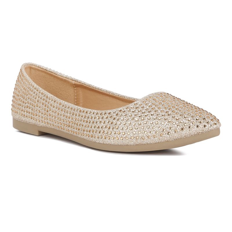 London Rag Rhinestone Studded Ballet Flats (EURO 37)