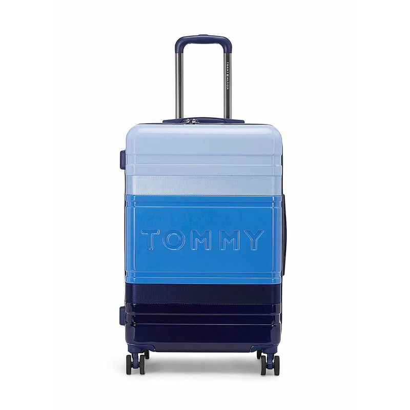 Tommy Hilfiger Unisex Triton Pro Hard Luggage Trolley Bag - Blue & Sky Blue (M)