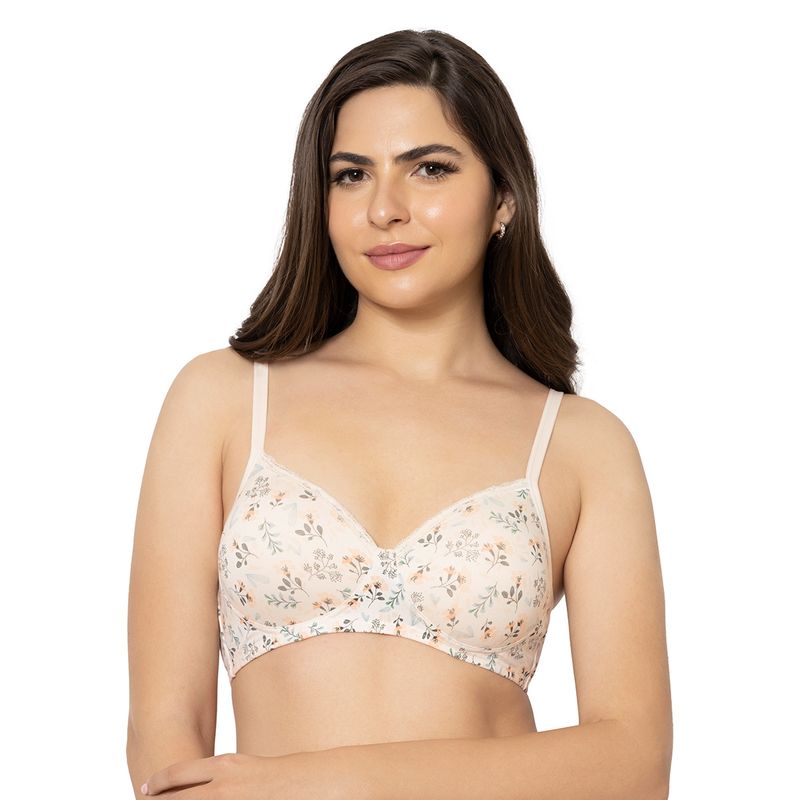 Amante Print Padded Non-Wired Full Coverage T-Shirt Bra (34B)