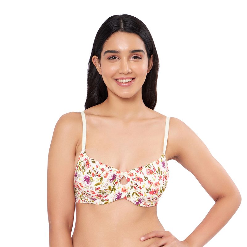 Amante Print Padded Wired Full Coverage T-Shirt Bra (34B)