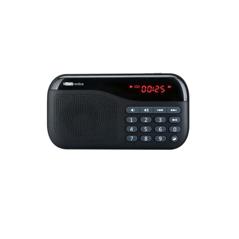 Portronics POR 141 Plugs Portable Speaker with FM MicroSD Card Support Black