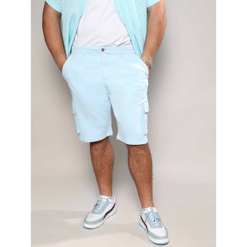 Instafab Plus Men's Light Blue Cargo Shorts (42)