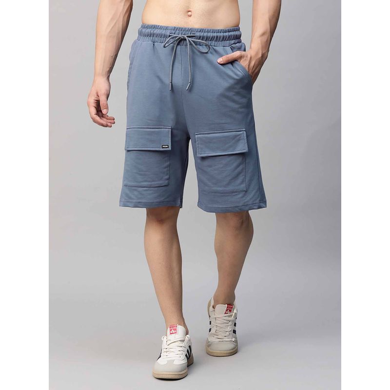 PRONK Men's Cargo Shorts - Denim Blue (S)